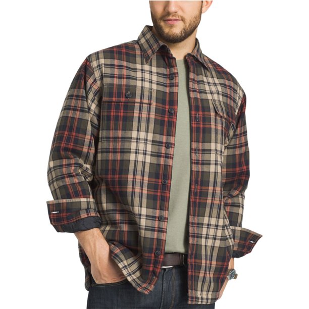 Camisa de Franela a Cuadros G.H. Bass & Co. para Hombre Multicolor Mediana con Botones al Frente