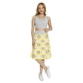 thumbnail image 2 of Women's Gardening Almond Shaped Petal A-line Printed Skirt Casual Wear, L, Yellow Black Pale Grey, by Ambesonne, 2 of 6