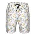 thumbnail image 4 of Yiaed Floral Print Men's Swim Trunks with Lining Quick Dry Sports Shorts Beach Shorts Boardshorts-, 4 of 5