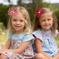 thumbnail image 6 of JoyBowie 6pcs 3in Ribbon Flower Hair Clips with Rhinestone Center Multi-Color, 6 of 10