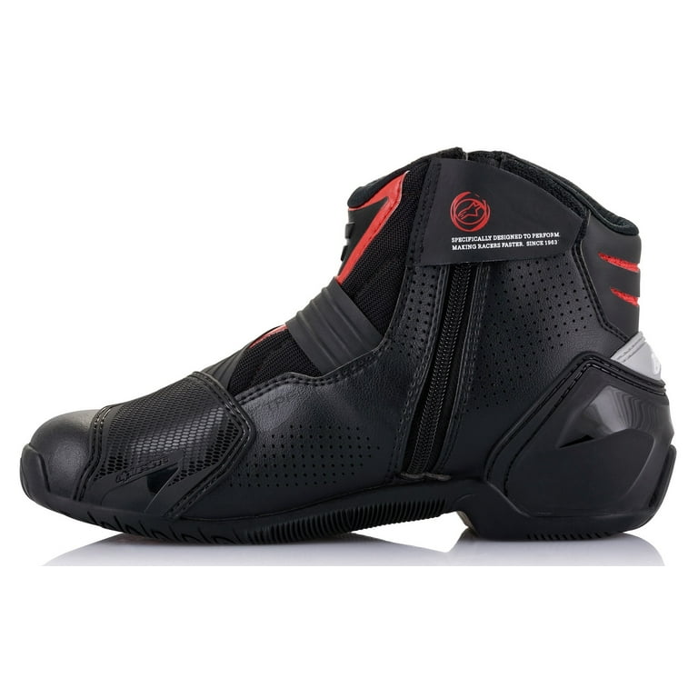 Alpinestars SMX-1 R V2 Mens Vented Leather Motorcycle Boots Black