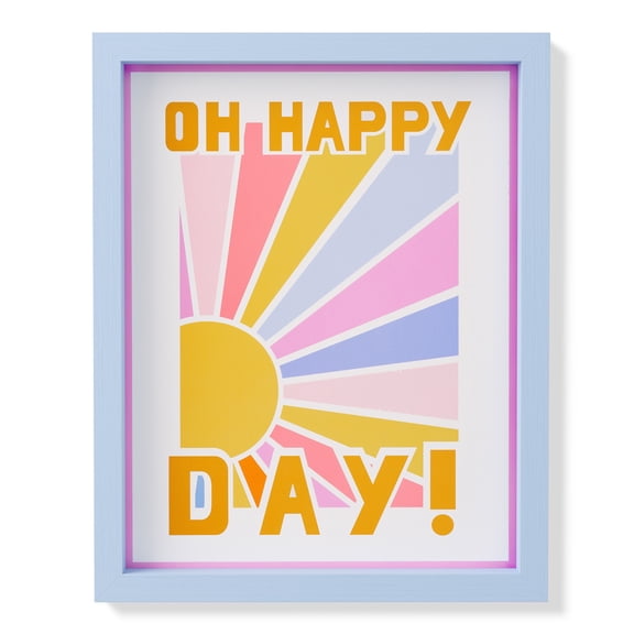 Mainstays Kids 16" x 20" Oh Happy Day Framed Wall Art