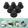 thumbnail image 3 of FONDOTIN 6pcs Round Rubber Feet Rubber Feet Pads for Rice Cooker Parts Black Durability Kitchen Use, 3 of 6