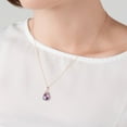thumbnail image 3 of Galaxy Gold 14K Rose Gold 5.1 Carat Amethyst Pendant Necklace - February Birthstone - Peace & Wisdom - 16" to 24" - Fine Jewelry for Women, 3 of 3