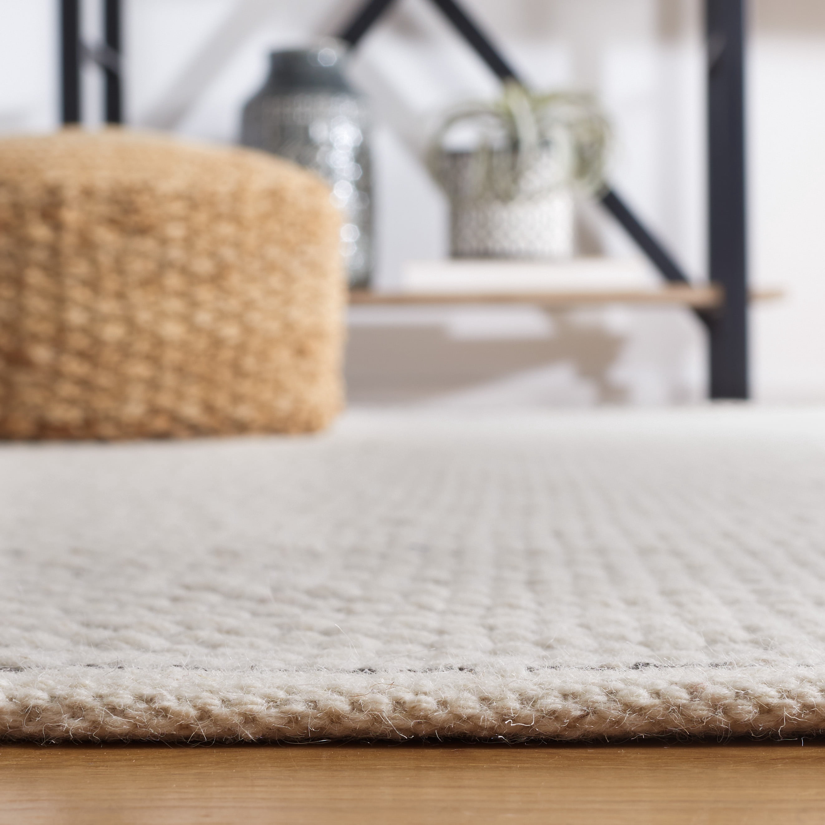 SAFAVIEH Vermont York Solid Area Rug, Grey, 6' x 9'