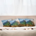 thumbnail image 3 of Ambesonne Nature Throw Pillow Cover 4 Pack, Sunrise at Dolomites, 20", Fern Green Multicolor, 3 of 6