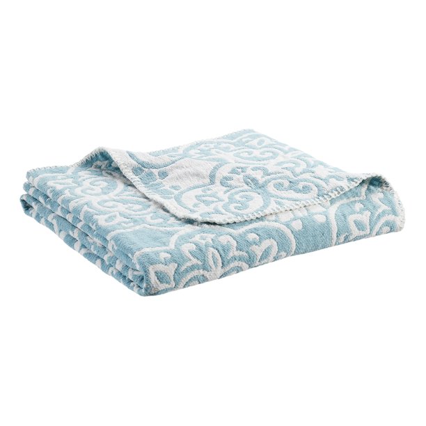 Better Homes & Gardens Jacquard Chenille Throw, 50"x 60", Teal