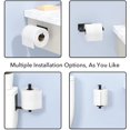 SelfAdhesive Toilet Paper Holder Matte Black, Premium Stainless Steel
