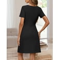 thumbnail image 2 of Merokeety Womens Summer Dresses Elegant Business A Line Bodycon Work Short Dress Black xl, 2 of 4
