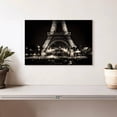 thumbnail image 2 of Elephant Stock The Eiffel Tower After Dark I Wall Art - Horizontal Canvas Wall Art - Living Room Wall Decor - Photography Architecture Canvas - Black And Graydecor By Scott Stulberg - 12" x 8", 2 of 4