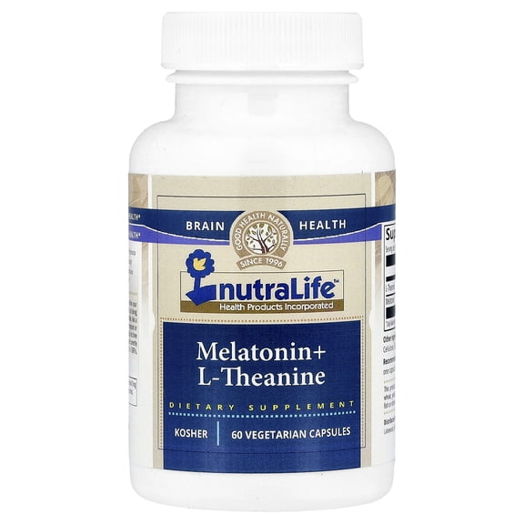 NutraLife Melatonin   L-Theanine, 60 Vegetarian Capsules