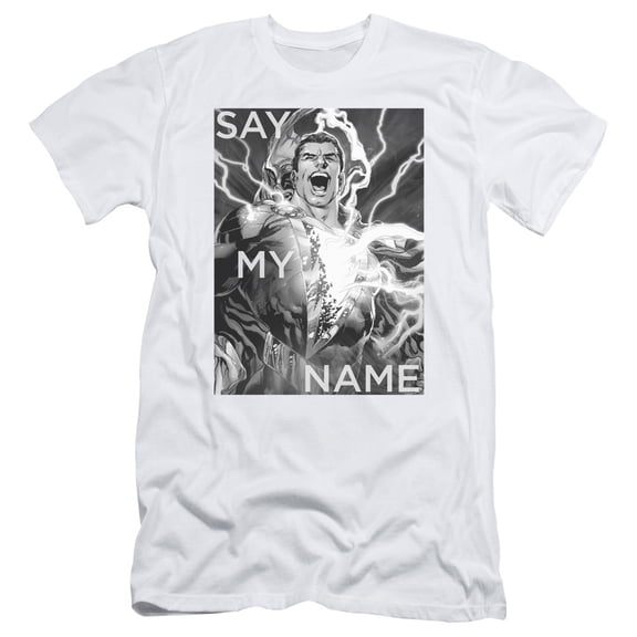 JLA Justice League Say My Name S/S Adult 30/1 T-Shirt White
