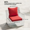 thumbnail image 3 of Outsunny Coussins de Chaise d'Extérieur avec Dossier pour Jardin et Terrasse, Rouge Vin, 3 of 10