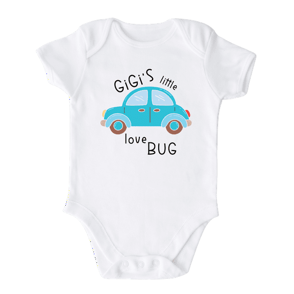 Gigi's Little Love Bug Baby Bodysuit Newborn Outfit Baby Shower Gift 12m White