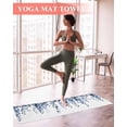 thumbnail image 2 of Blue Eucalyptus Leaves Yoga Towel for Hot Yoga Non Slip, Weeping Spring Botanical Summer Yoga Mat Towel Absorbent Yoga Sweat Towels Microfiber Hot Yoga Blanket for Bikram Pilates 26"x70", 2 of 7
