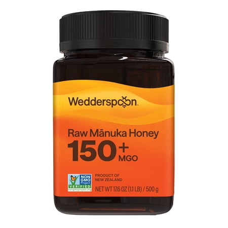 Wedderspoon Raw Unpasteurized New Zealand Manuka Honey, 150+ MGO, 17.6 oz
