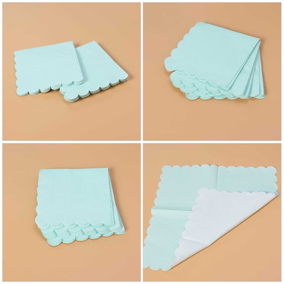 NIAIZEK 16-Pack Solid Napkins for Baby Showers, Parties, and Celebrations - Decorative and