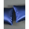 thumbnail image 2 of Move Over Royal Blue Satin Pillowcases Queen, Silk like Satin Pillow Cover Set of 2, Silky Microfiber Solid Pattern, 2 Pack, 2 of 7