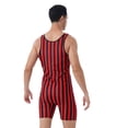 thumbnail image 3 of Zaldita Men's One Piece Swimsuit Bikini Water Sports Super Speed Dry Charm Men Surfing Bodysuits Red&Black M, 3 of 7