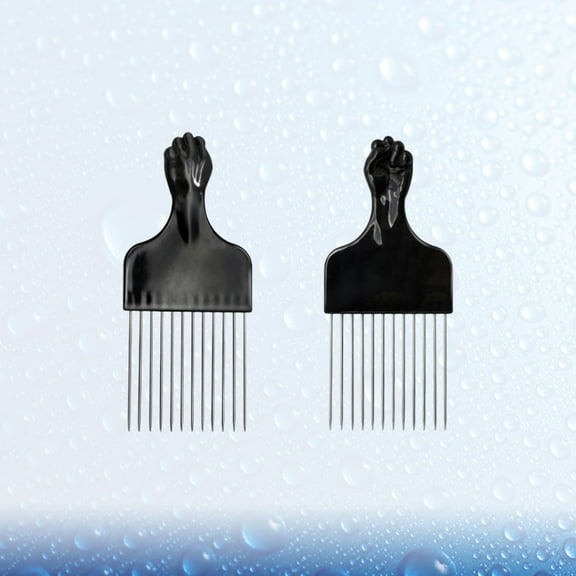 LEORX 2Pcs Durable Stainless Steel Male Rake Comb for Hair Styling and Detangling Long Hair