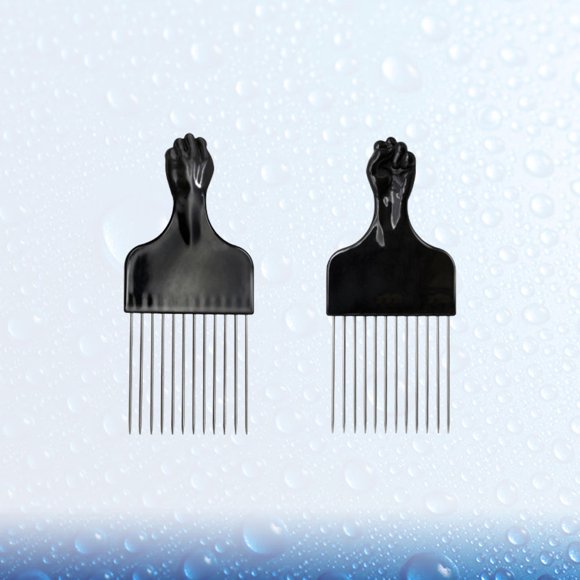 CHICHUMID 2Pack Metal Combs Barber Detangler Comb Scalp Massage for Hairdressers