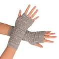 thumbnail image 2 of AWZXDE Womens Gloves Knitted Wool Open Finger Half Finger Short Warm Thermal, 2 of 4