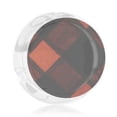 thumbnail image 3 of Round Glass Ashtray 8.5×3.5in Non-Bubble Anti-Rolling Edge Smooth Not Hurt Hands For Living Room Bedroom Work Hotel Office Car Argyle Plaid Darkorange_3, 3 of 8