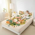 thumbnail image 4 of Homewish Rustic Flower Floral Bed Sheets for Kids, Kawaii Cute Cartoon King Sheets, Old Fashion Sheet Set, Microfiber Bedroom Decor, 4-Piece, 4 of 7