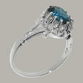 thumbnail image 3 of LBG British Made 925 Sterling Silver Natural London Blue Topaz Womens Statement Ring - 33 size options - Size 5, 3 of 6