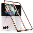 thumbnail image 1 of For Case Compatible with Samsung Galaxy Z Fold 3 2021, Transparent Rigid PC Case Yellow Scratch Resistant Galvanized Protective Case for Samsung Galaxy Z Fold 3 5G 2021 - Gold, 1 of 5