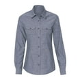 thumbnail image 4 of Burnside Women's Long Sleeve Chambray Size up to 3XL, 4 of 5