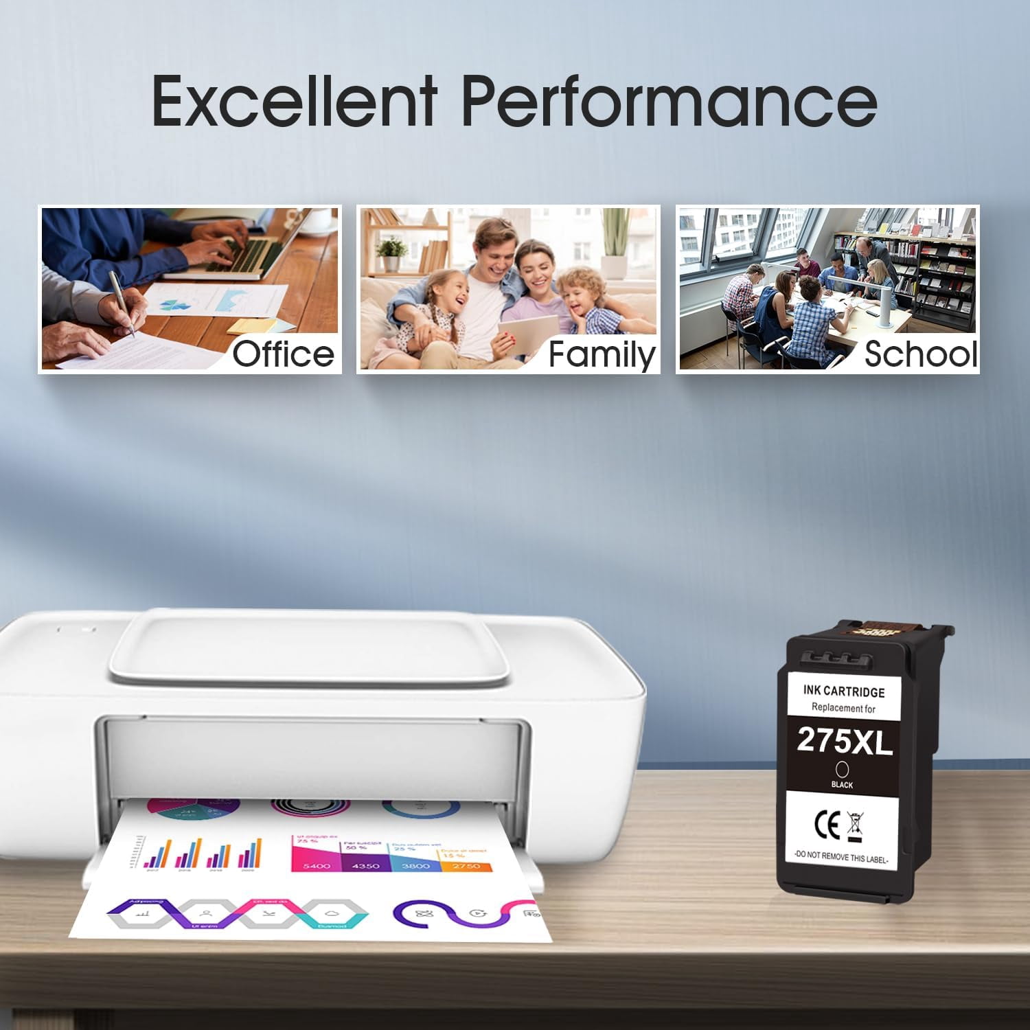PG-275XL High-Yield Ink Cartridge, for Canon PIXMA Printers, Black, PG-275XL
