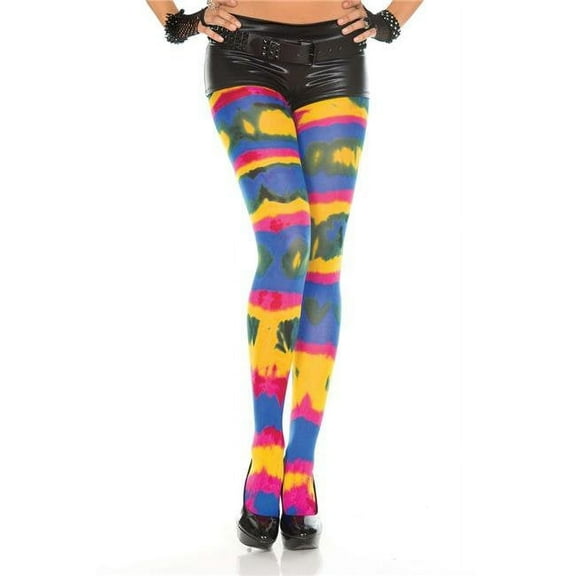 Music Legs Women's Women's Rainbow tie dye spandex pantyhose