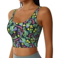 thumbnail image 2 of Goofa Watercolor Cactuses Printed Sports Bras for Women, High Impact Running Bra Workout Crop Tank Tops Longline Sports Bra Push up-XX-Large, 2 of 9