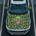 thumbnail image 3 of Yuyamidu Highland Cow Car Hood Cover Protector Green Leaf Exterior Rear View Accessories Decor 3pcs St. Patrick's Day Vehicle Side View Mirror Covers with Car Bonnet Banner for Sedans, 3 of 7