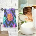 thumbnail image 7 of Dreamtimes Hand Towels Purple Pineapple Stripe Patterned 2 PCS, Cotton Bath Towel for Drying Face Hands Body Decorative Water Absorbent Lightweight Towels for Bathroom Ktichen Travel Gym,16"x28", 7 of 7