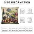 thumbnail image 5 of RUIYC Pillow with Zipper Standard Retro Vintage Wine Pattern France Style Pillow Covers Room Decor French Pillow Cushion Case for Couch Bed Sofa, 5 of 5