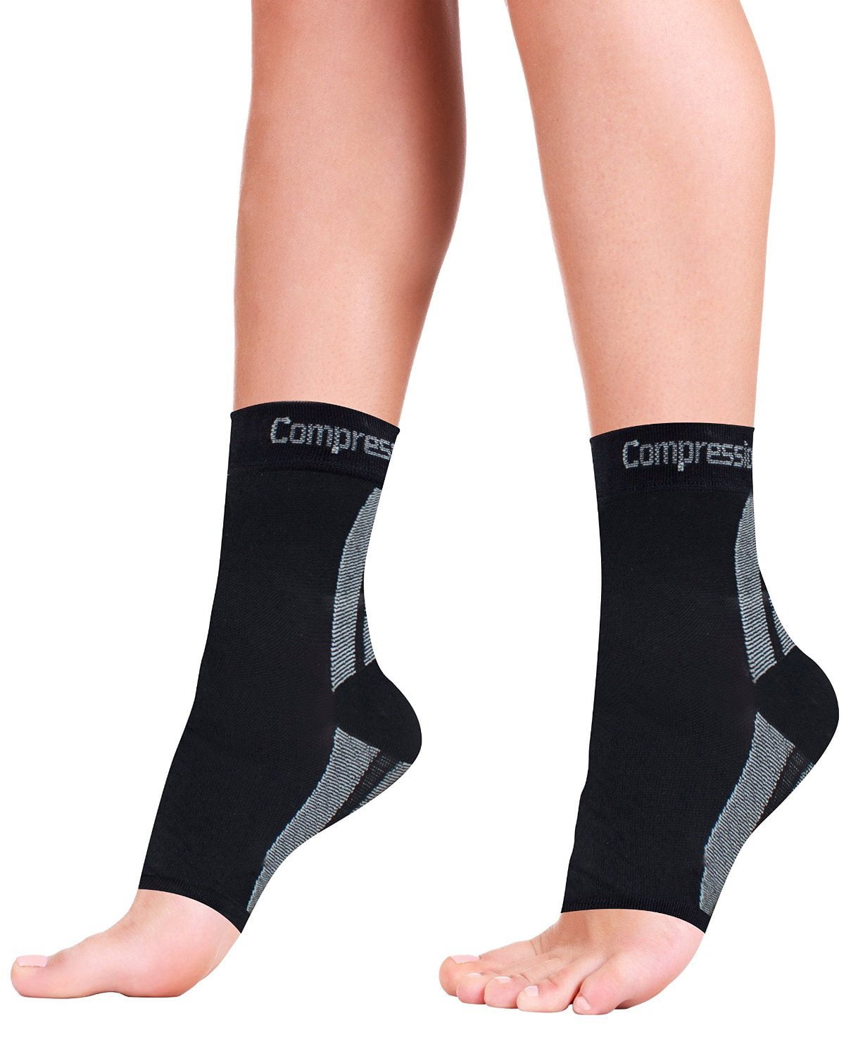 CompressionZ Compression Foot Sleeves (1 Pair) - Comfortable Fitting ...