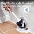 thumbnail image 4 of 2 Pack Silicone Toilet Brush Rubber Toilet Bowl Brush and Holder Set with Ventilated Holder Toilet Cleaner Brush for Bathroom Floor Standing & Wall Mounted Toilet Scrubber Without Drilling, 4 of 4