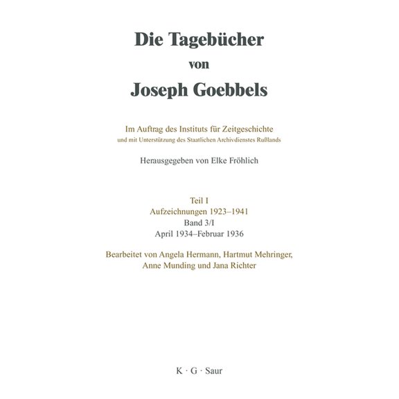 April 1934 - Februar 1936, (Hardcover)