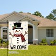 thumbnail image 2 of JOOCAR Snowman Welcome Garden Flag for Winter Christmas Home Outdoor Garden Yard Door Decor 12x18 inch, 2 of 5