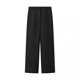 thumbnail image 3 of HH TRAF Pantalones de verano para mujer, de dos colores, lisos, con bolsillos y cremallera, de pierna recta, estilo informal, formal, de pierna ancha y largo para mujer, 3 of 4