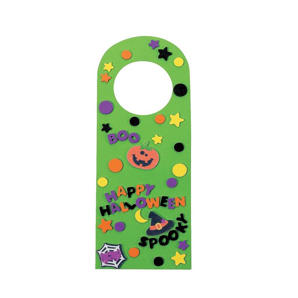 Halloween Friends Foam Door Knob Hangers Craft Kits 50 Pieces