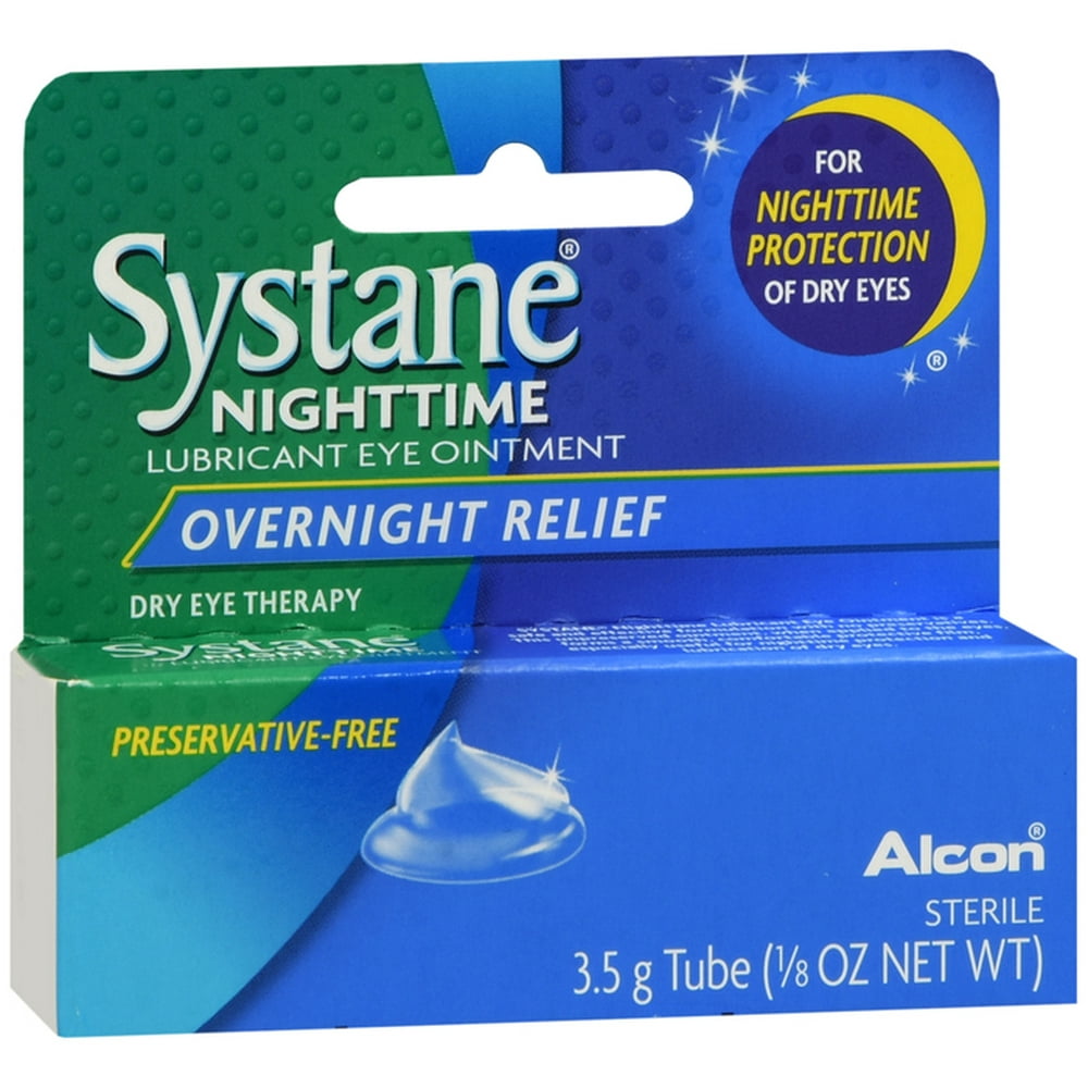 Nighttime Lubricant Eye Ointment Overnight Relief Systane 3.5gm tube