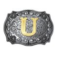thumbnail image 2 of Western Cowboy Golden Letter a- Hebilla de Cinturón Accesorio SM SunniMix Los hombres hebilla de cinturón, 2 of 8