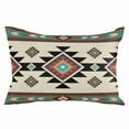 thumbnail image 2 of Southwest Geometric Standard Size Pillow Cover, Pillowcase Protectors with Zipper, Breathable Decorative Throw Pillow Case Cover, Brown Mexican Aztec Boho Tribal Pillow Shams for Couch Sofa 20x26Inch, 2 of 8