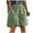 Green, variant on Bermuda Shorts for Women Plus Size Elastic High Waist Short with Pockets Solid Color Loose Comfy Wide Leg Shorts