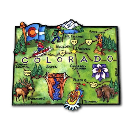 Colorado Artwood State Magnet Souvenir by Classic Magnets