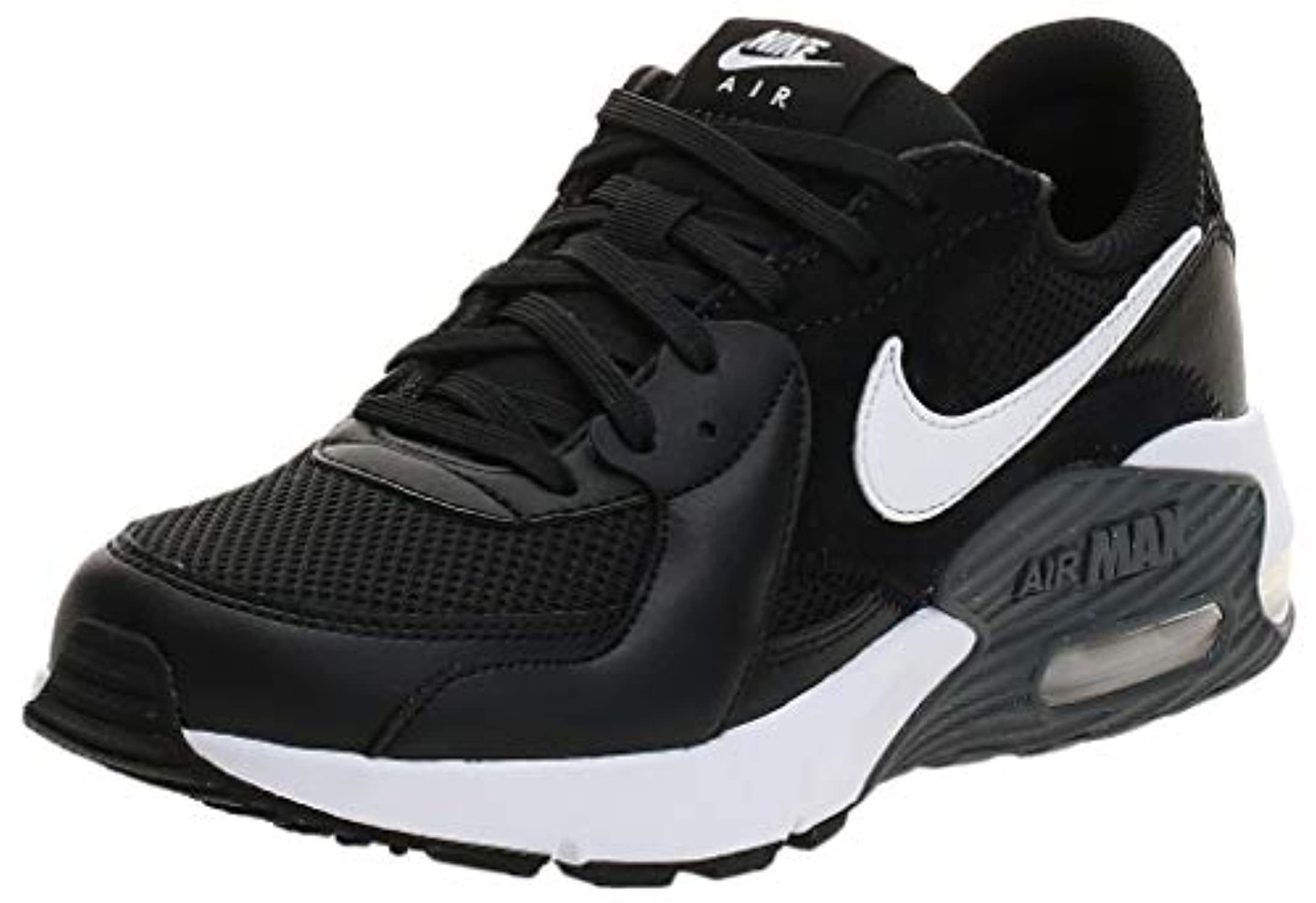 Nike Women's Air Max Exceed Sneaker, Black/White/Dark Grey, 4 UK