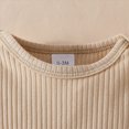thumbnail image 4 of NOLDARES Baby Girl Outfit Long Sleeve Romper Tank Overall Dress Headband Winter 3Pcs Clothing Set(Khaki,12-18 M), 4 of 9